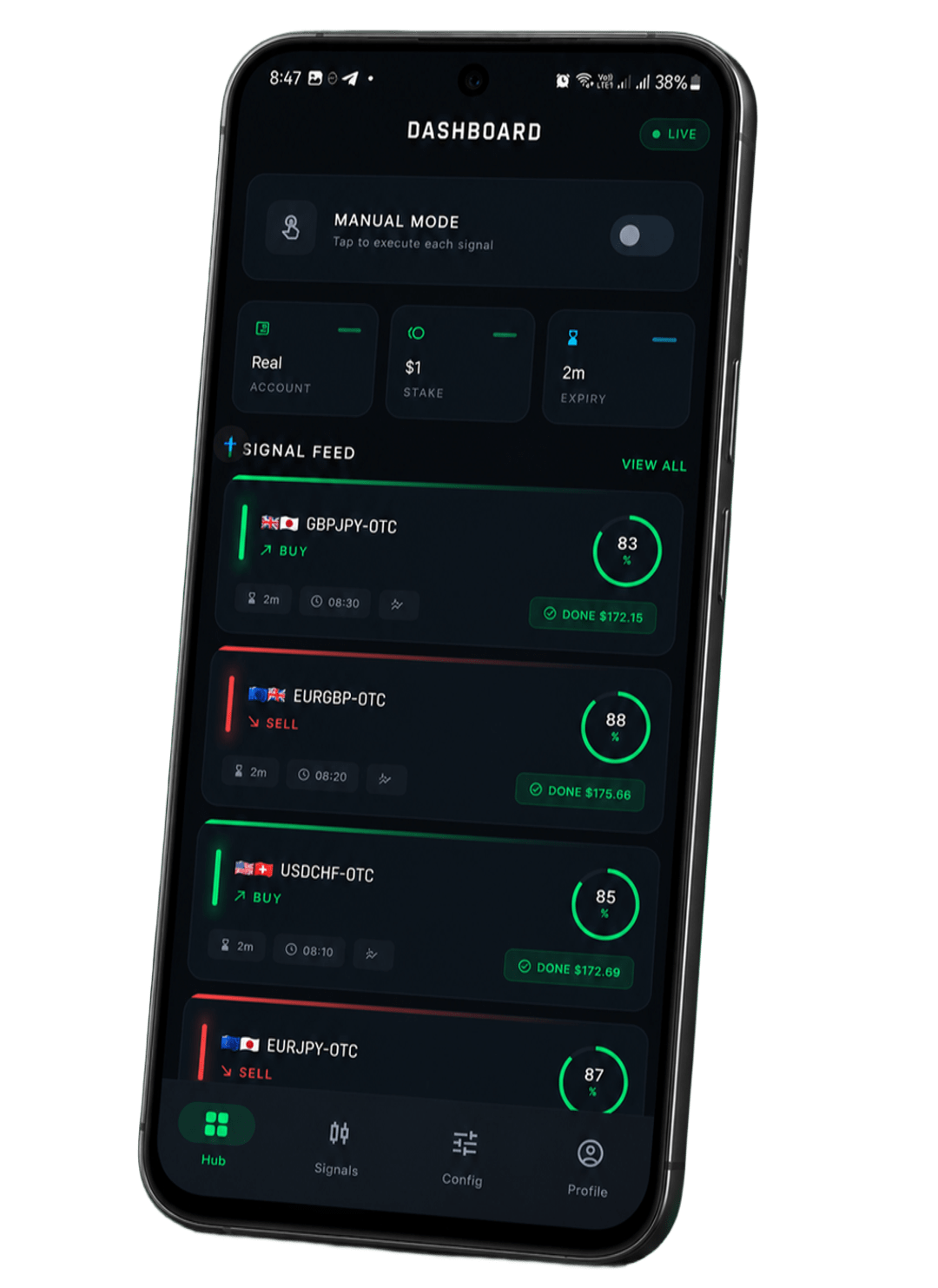 FX Help app — access code screen