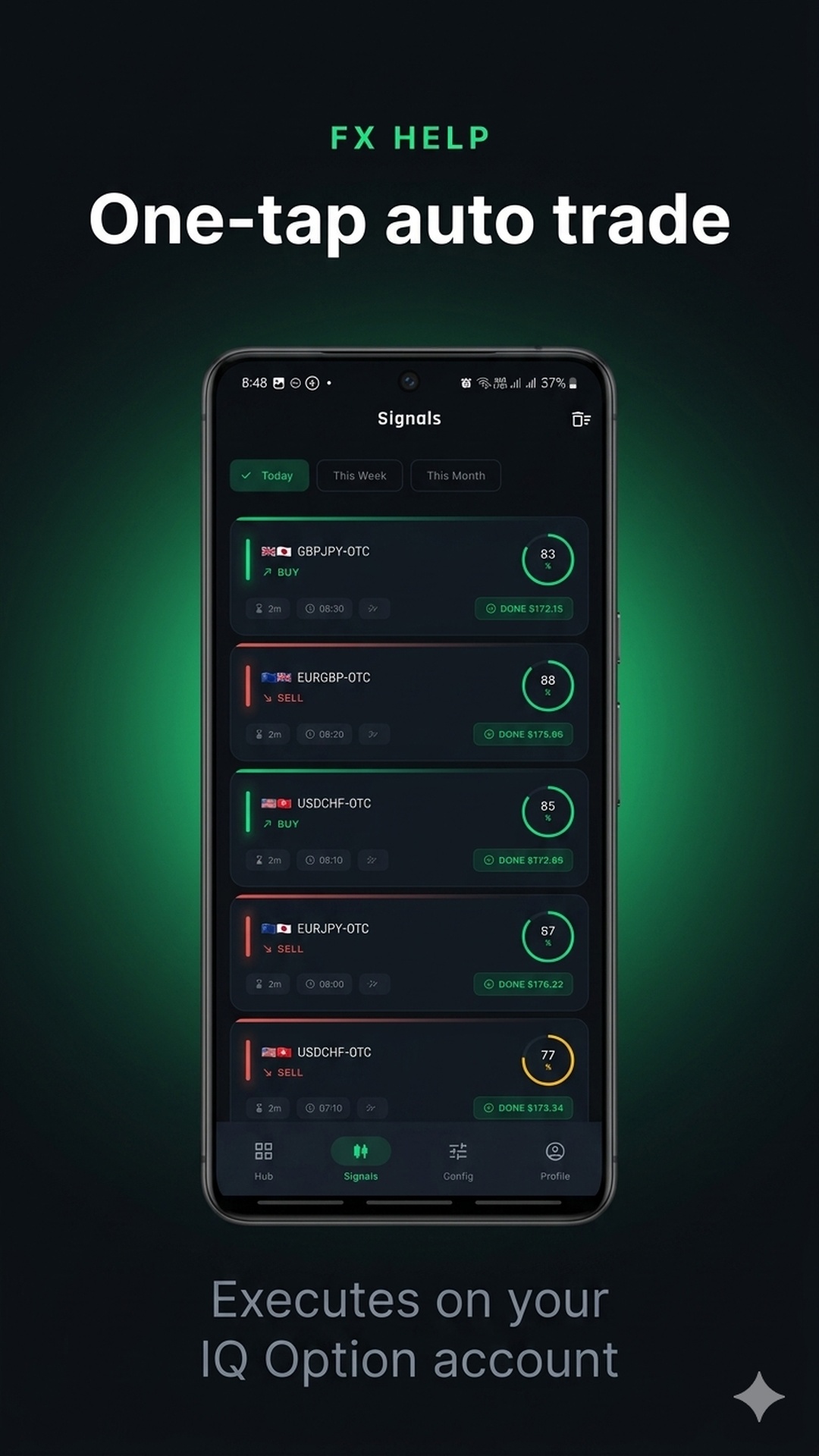 One-tap auto trade